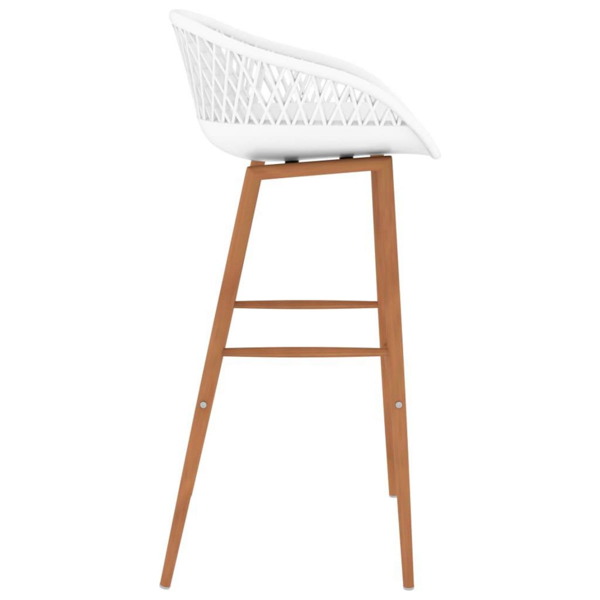 VIDAXL Chaises de bar lot de 2 blanc