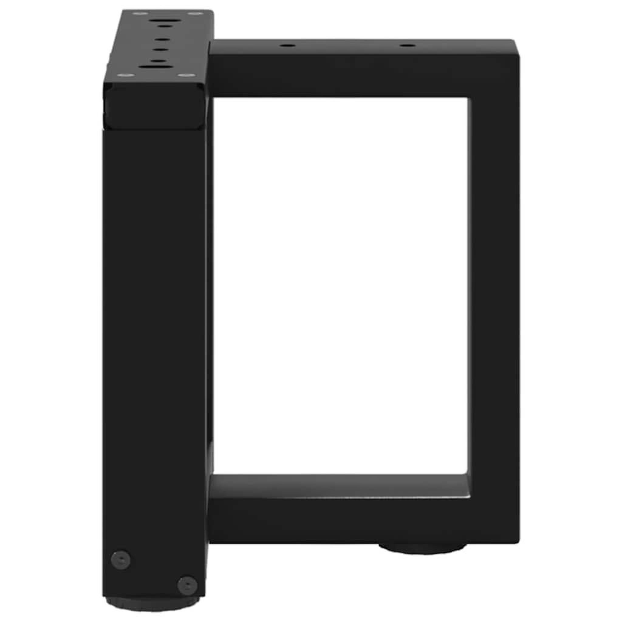 Voir la diapositive 3 : VIDAXL Pieds de table basse en forme de T 2 pcs noir 30x25x(30-31) cm