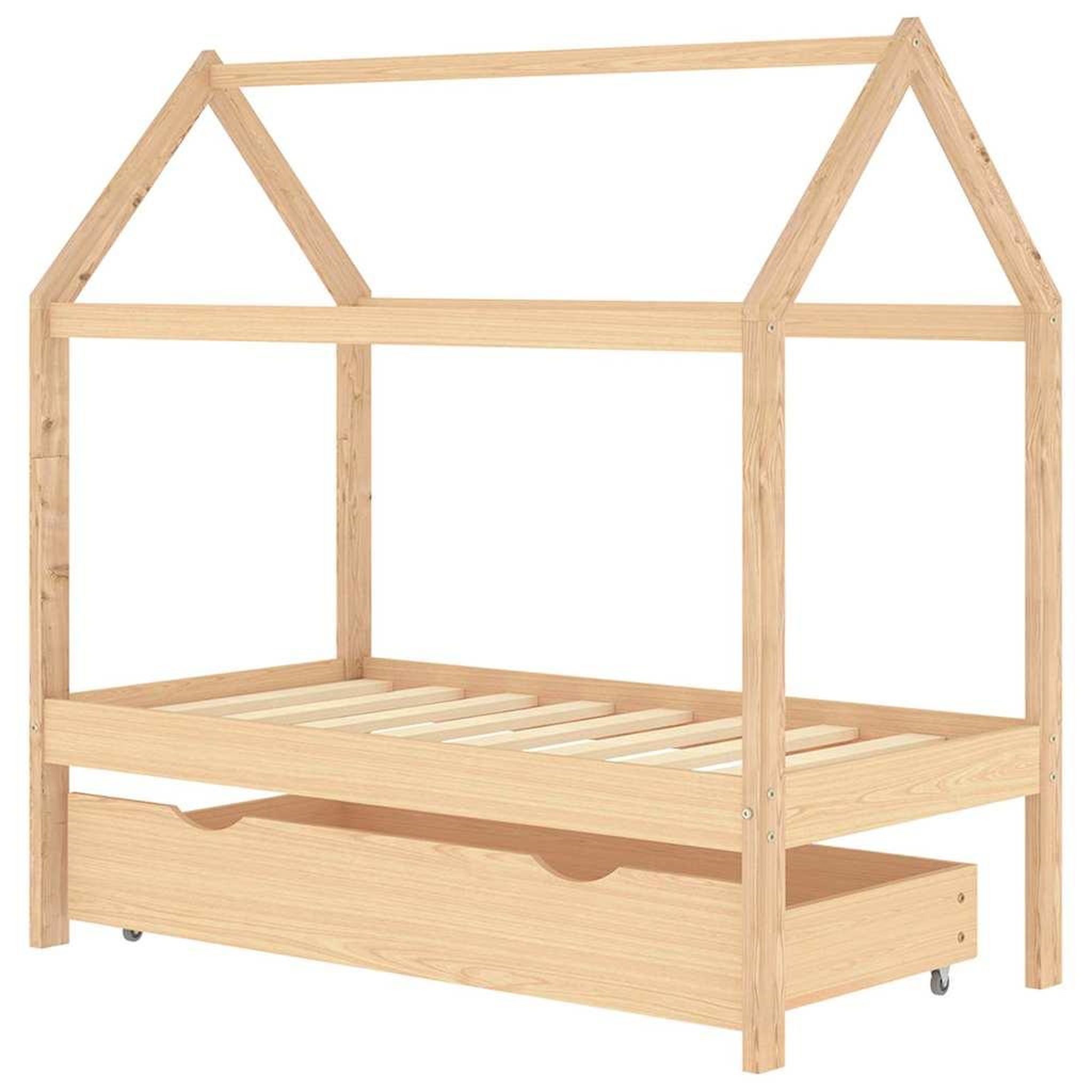Voir la diapositive 2 : VIDAXL Cadre de lit d'enfant avec tiroir Bois de pin massif 70x140 cm