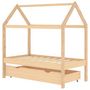 Voir la diapositive 2 : VIDAXL Cadre de lit d'enfant avec tiroir Bois de pin massif 70x140 cm