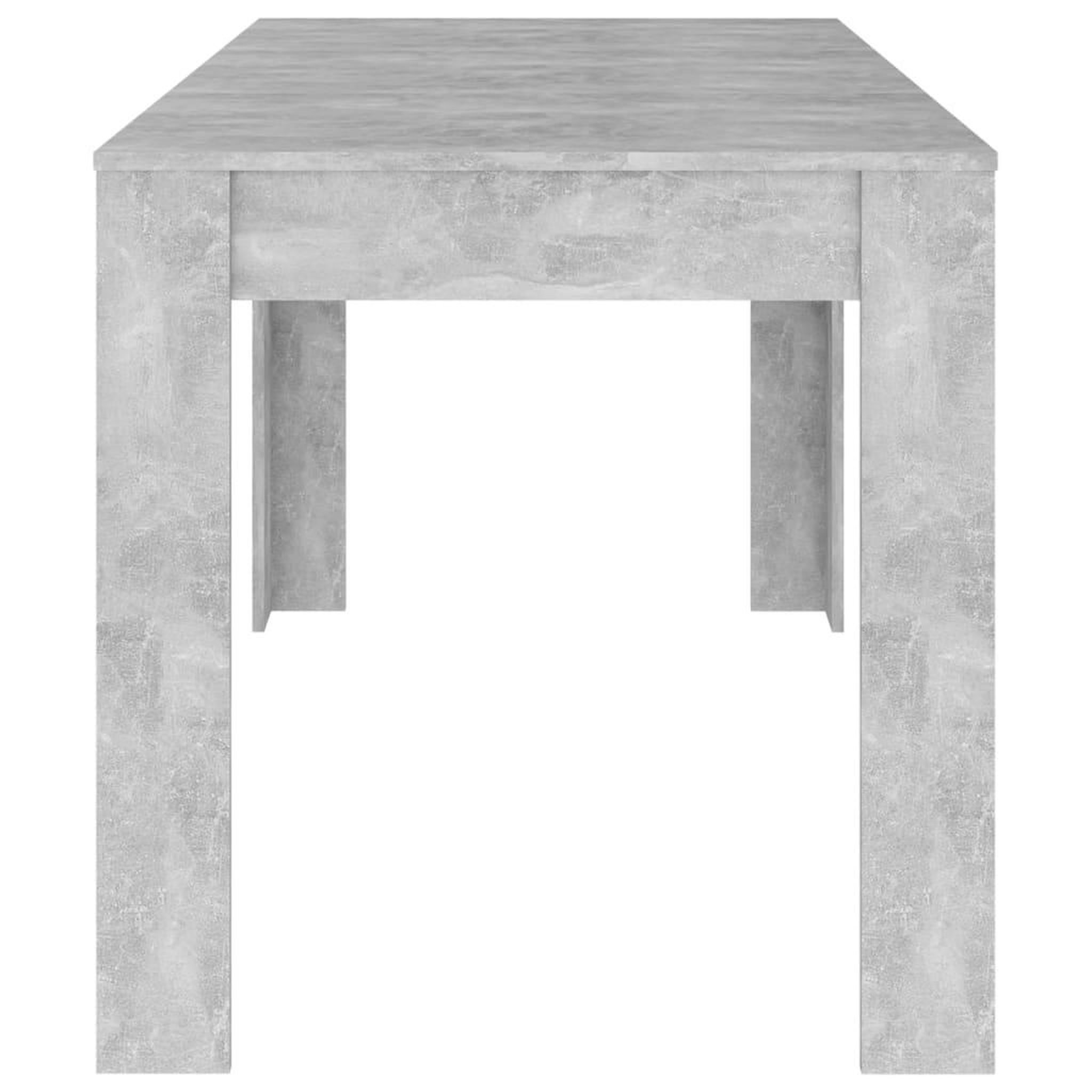 Voir la diapositive 4 : VIDAXL Table de salle a manger Gris beton 140x74,5x76 cm Agglomere