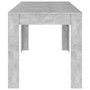 Voir la diapositive 4 : VIDAXL Table de salle a manger Gris beton 140x74,5x76 cm Agglomere