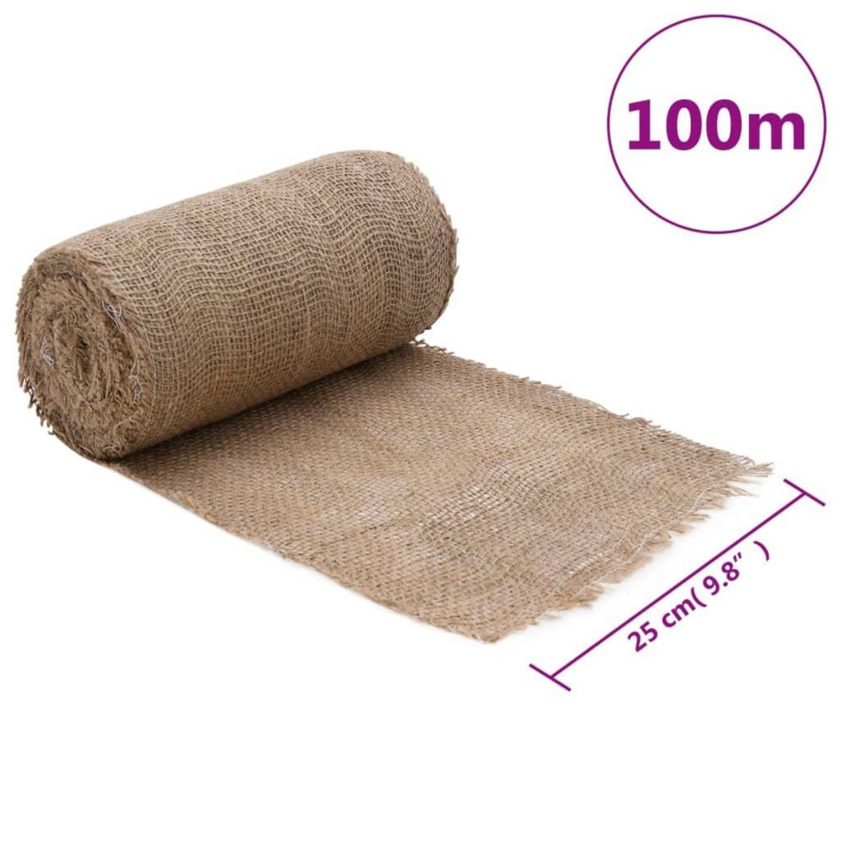 VIDAXL Rouleau de jute 0,25x100 m 100 % jute 200 g/m²