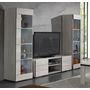 Voir la diapositive 1 : Meuble TV L160cm + 2 vitrine 1 porte ALBA