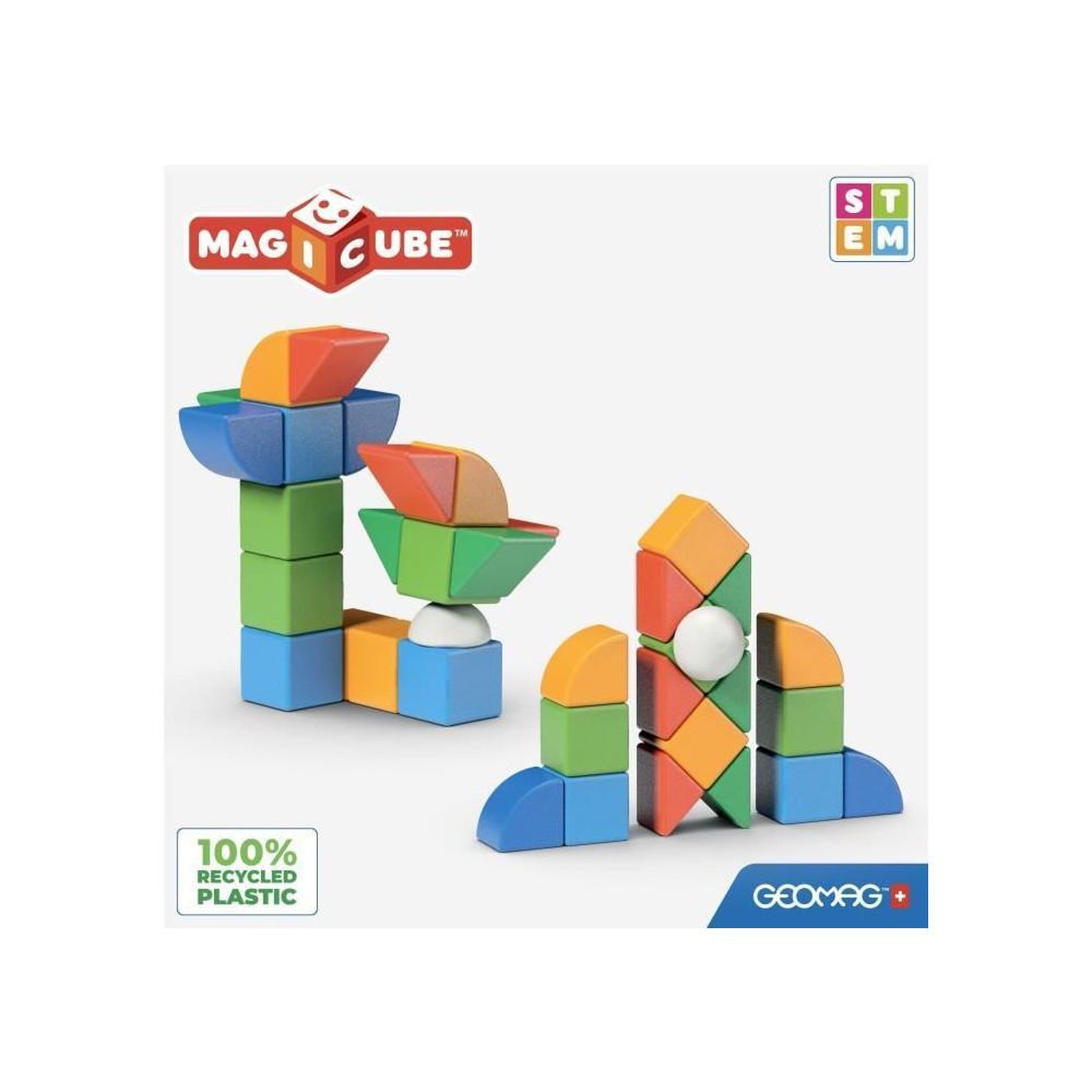 Voir la diapositive 5 : Geomag Blocs magnétiques - GEOMAG - Mon petit monde en formes - 25 pieces - Éducatif - Plastique recyclé - Des 12 mois