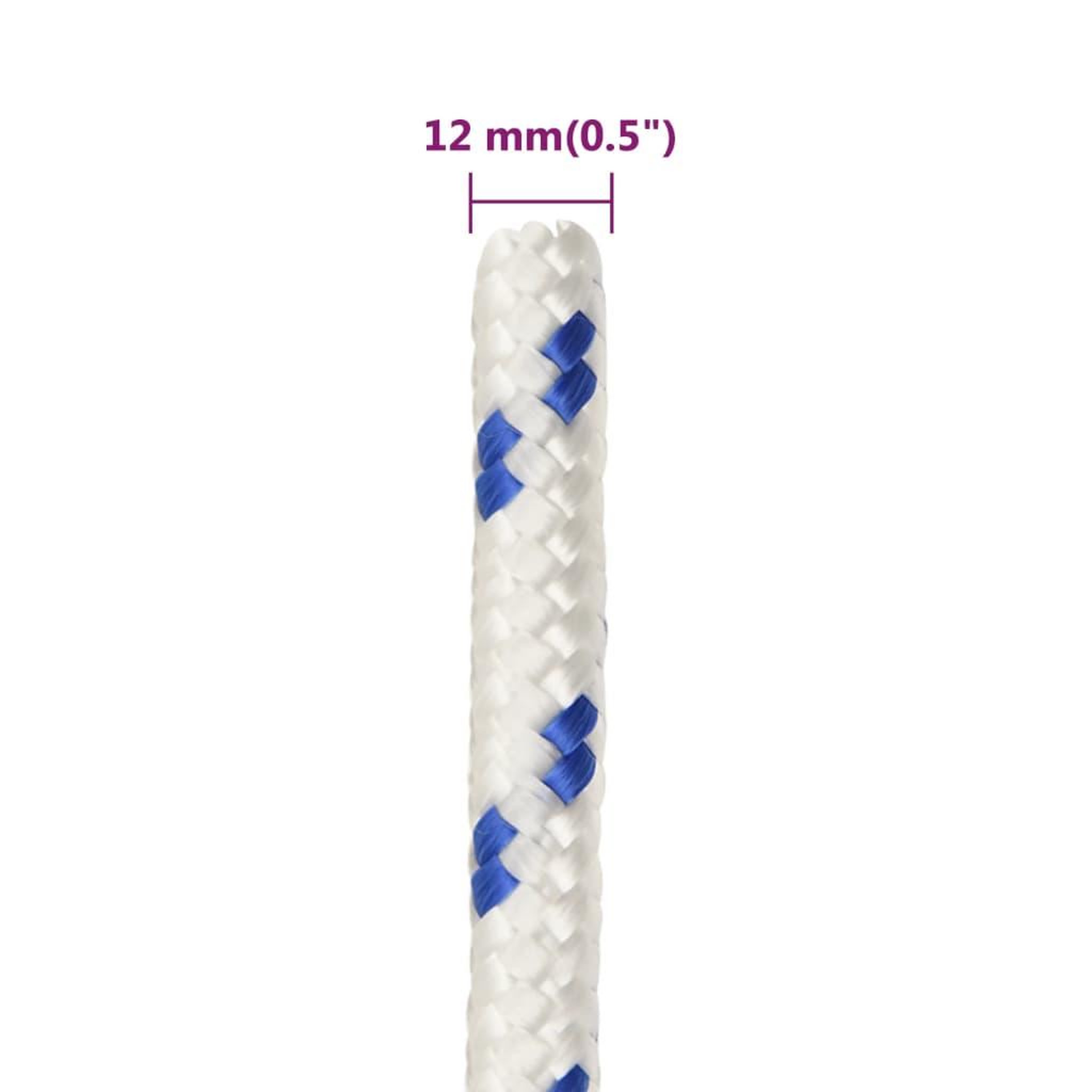 Voir la diapositive 6 : VIDAXL Corde de bateau Blanc 12 mm 25 m Polypropylene