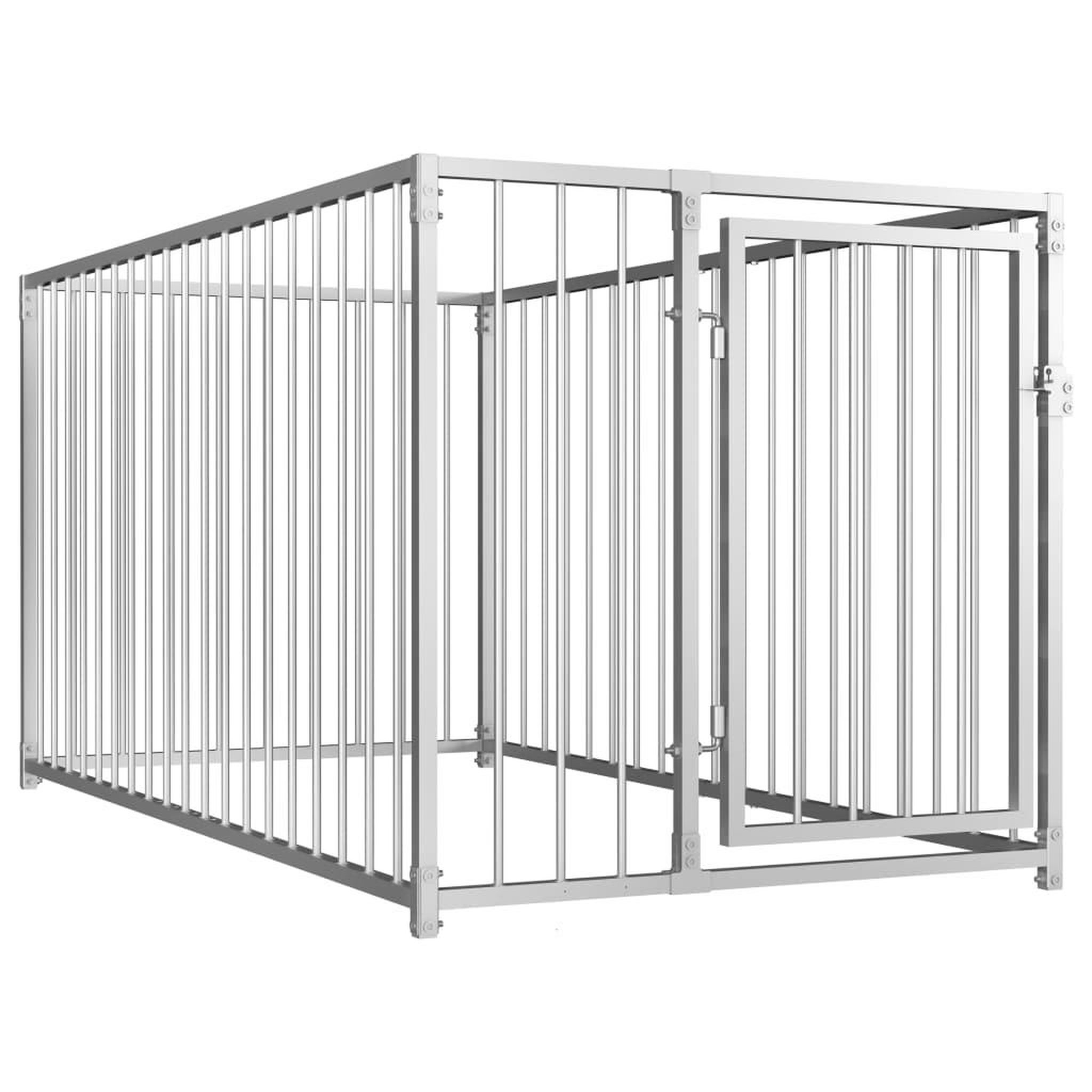 Voir la diapositive 1 : VIDAXL Chenil d'exterieur pour chiens 100 x 200 x 100 cm