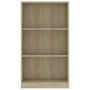 Voir la diapositive 4 : VIDAXL Bibliotheque 3 niveaux Sonoma 60x24x109 cm Bois d'ingenierie