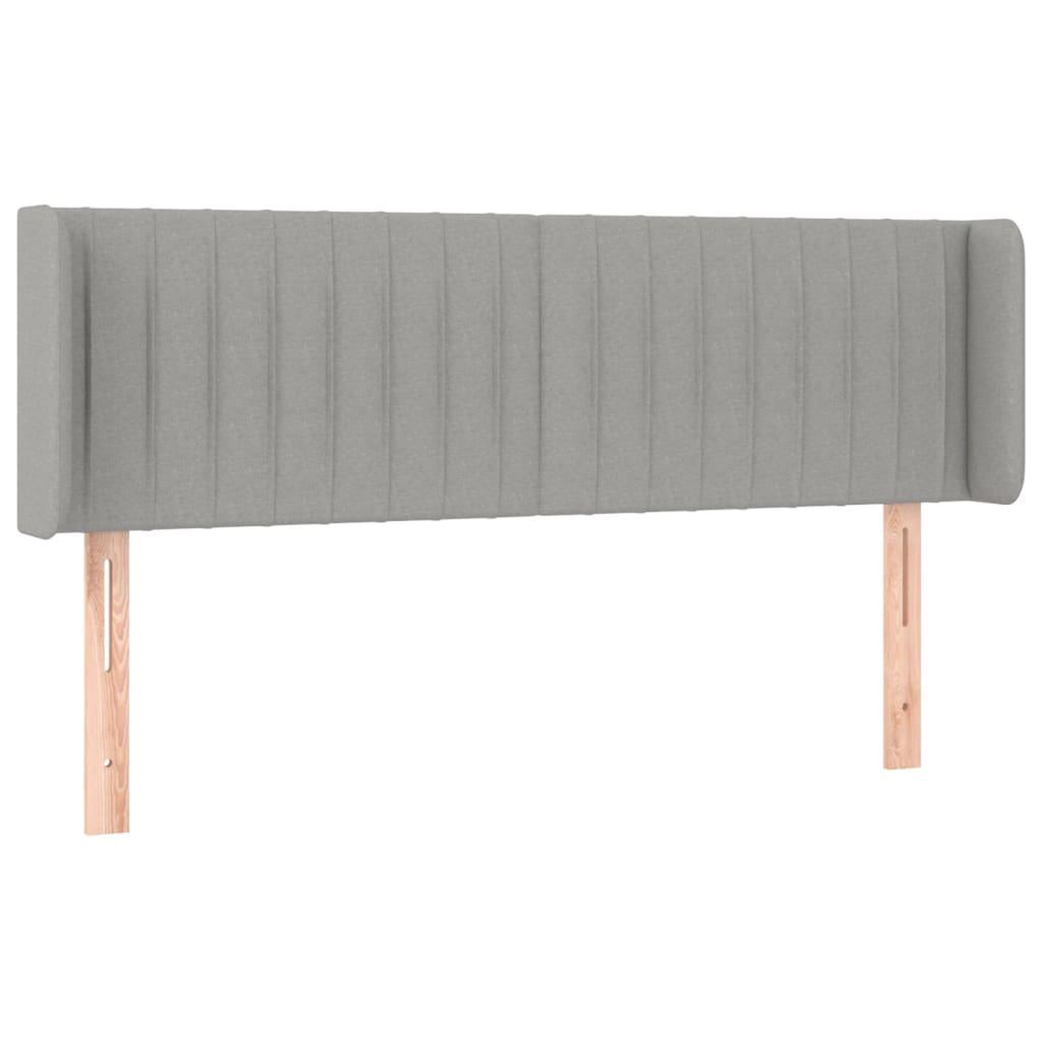 Voir la diapositive 3 : VIDAXL Tete de lit a LED Gris clair 147x16x78/88 cm Tissu