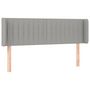 Voir la diapositive 3 : VIDAXL Tete de lit a LED Gris clair 147x16x78/88 cm Tissu