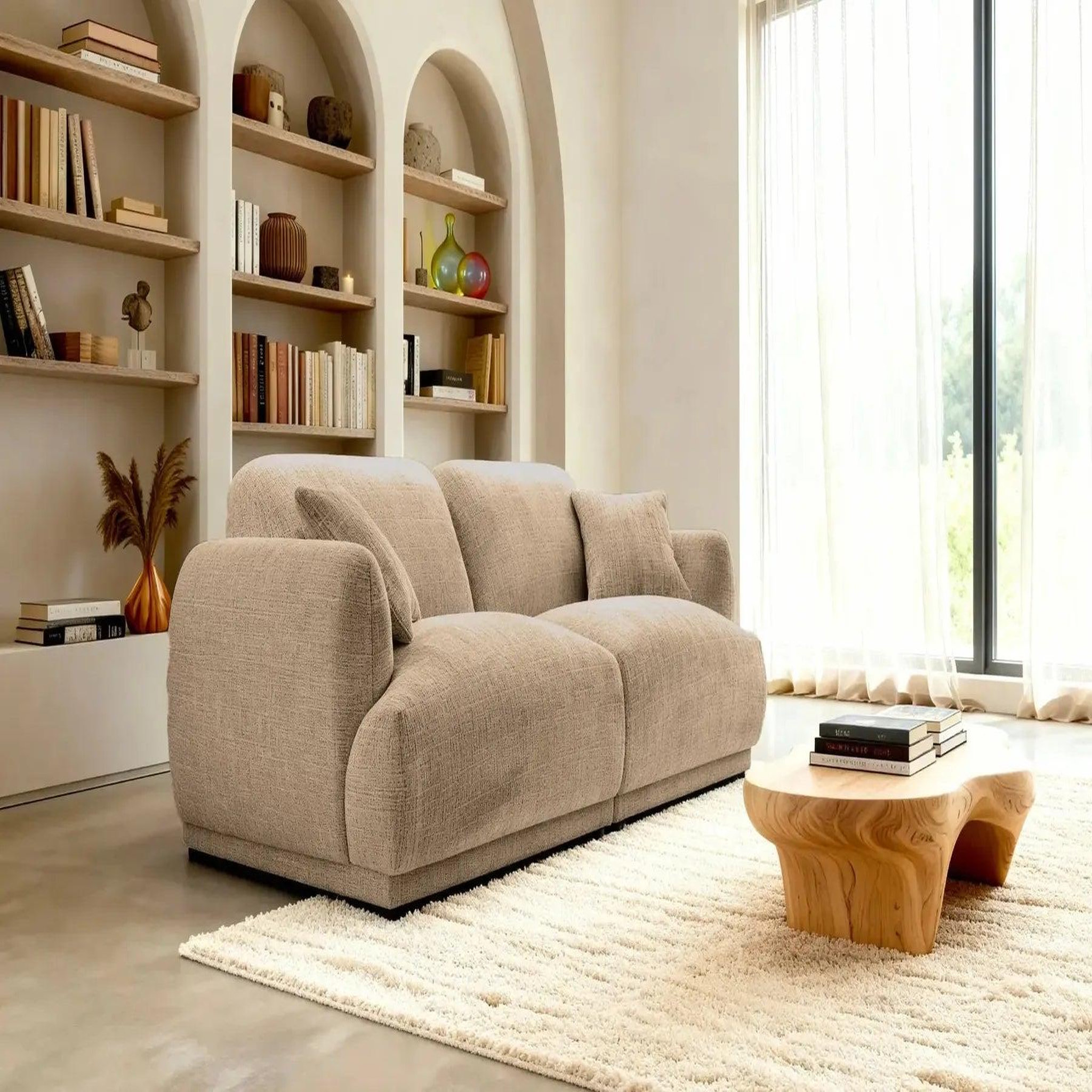 Voir la diapositive 5 : CASANOVA PARIS Rosalie - canapé droit tissu chenille 2 places