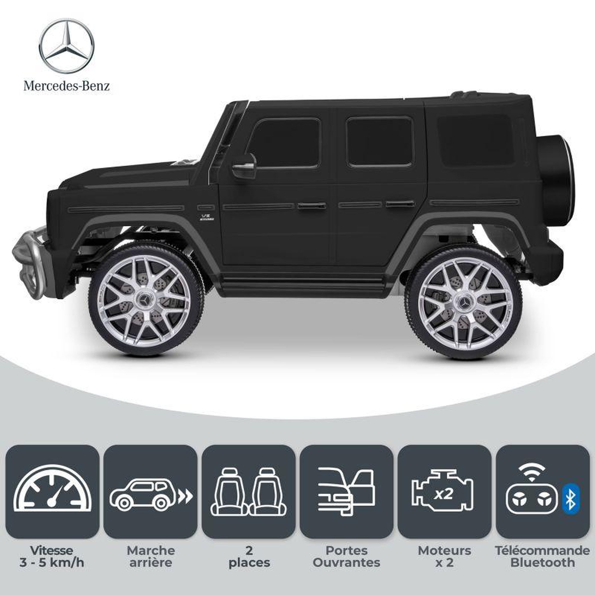 Voir la diapositive 6 : Mercedes Benz Voiture Electrique 4x4 Mercedes AMG - 2 places - 2x 45W, Marche AV/AR, Phares et Système audio