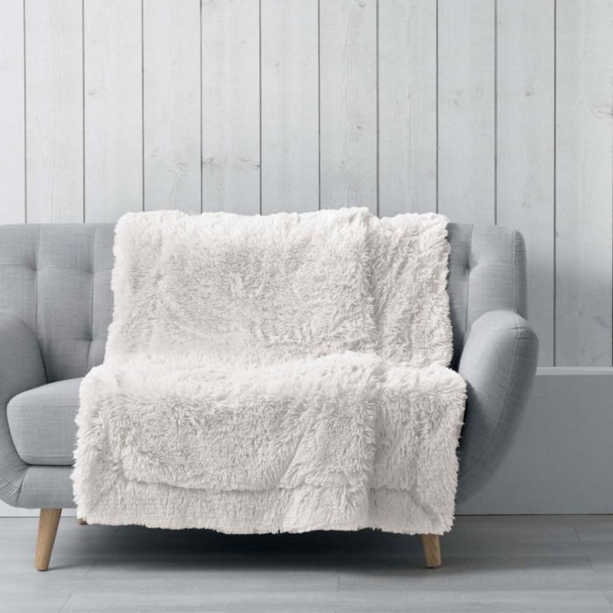 Paris Prix Plaid Imitation Fourrure Uni  Marilou  180x220cm Naturel