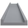 Voir la diapositive 5 : VIDAXL Etageres a rebord pour cadre photo 2 pcs Gris 80x9x3 cm MDF