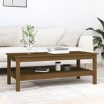 VIDAXL Table basse Marron miel 110x50x40 cm Bois massif de pin