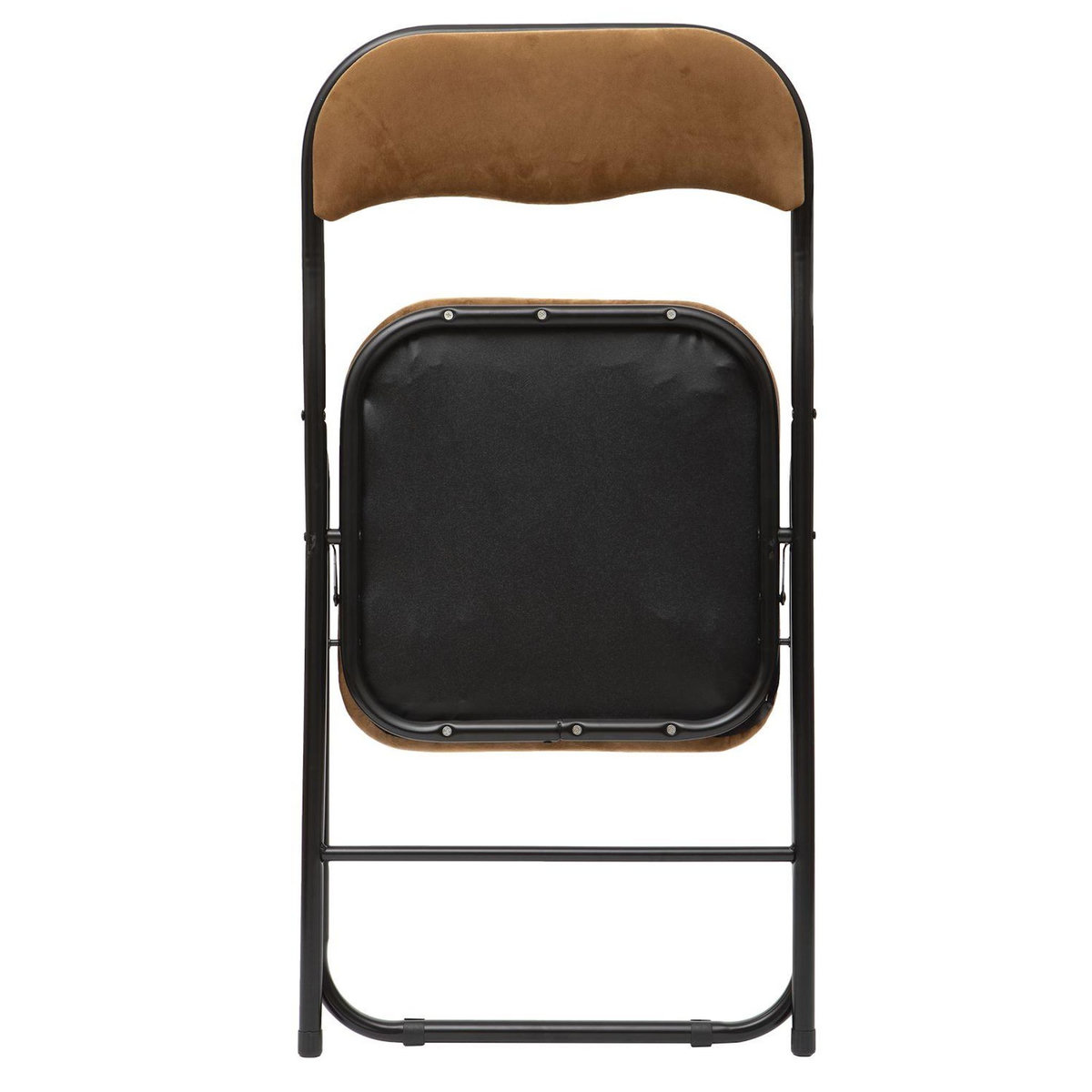 TOILINUX Lot de 6 Chaises pliantes effet velours