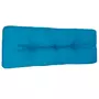 VIDAXL Coussin de palette bleu 120x40x12 cm tissu