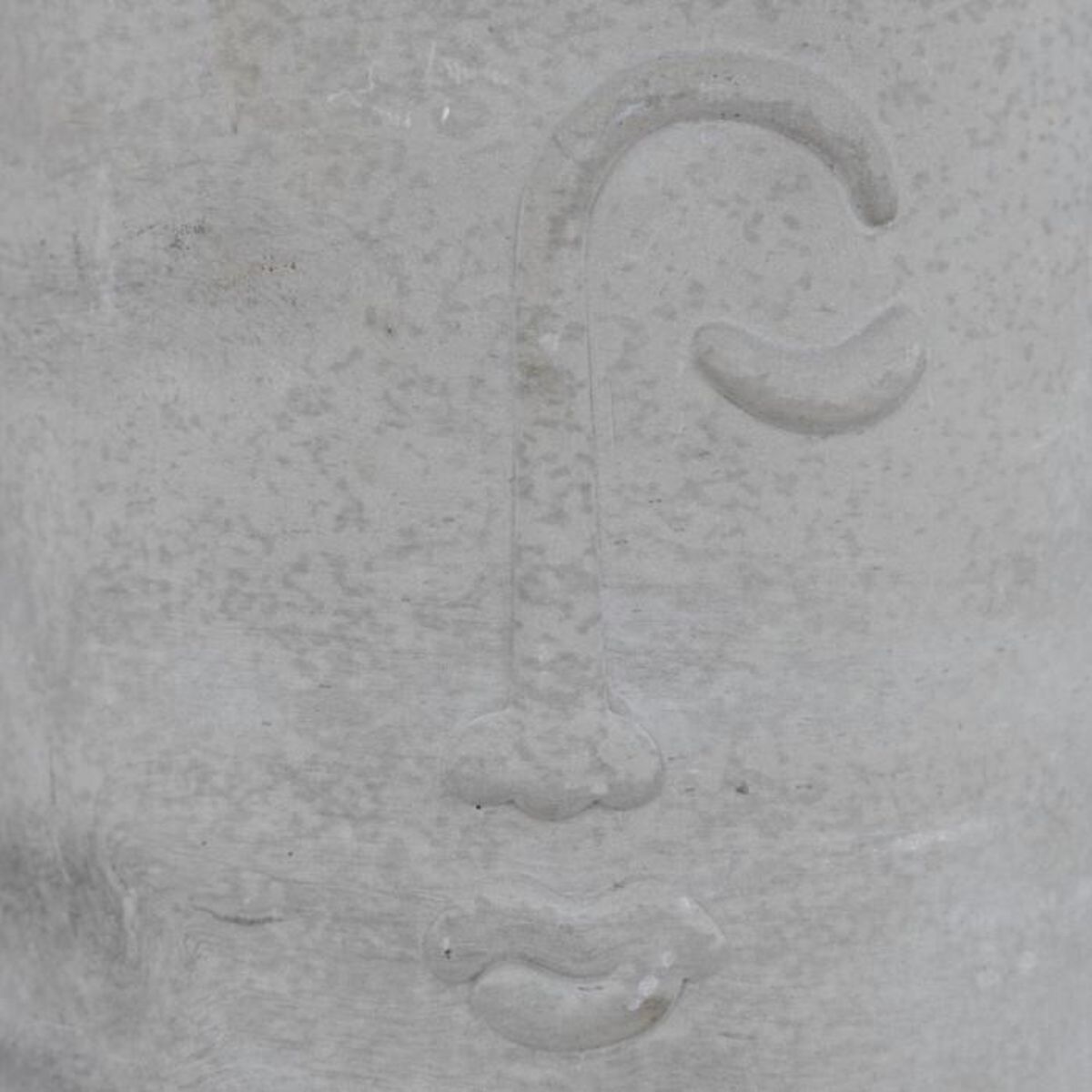 ATMOSPHERA Plante Artificielle en Pot  Visage  26cm Gris