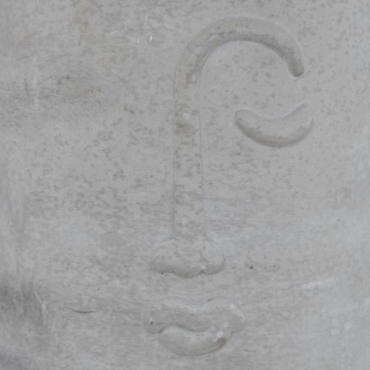 ATMOSPHERA Plante Artificielle en Pot  Visage  26cm Gris