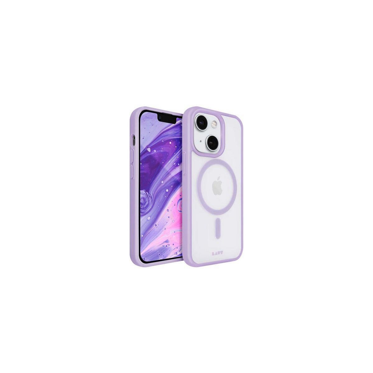 LAUT Coque iPhone 14 MagSafe transparent/Violet
