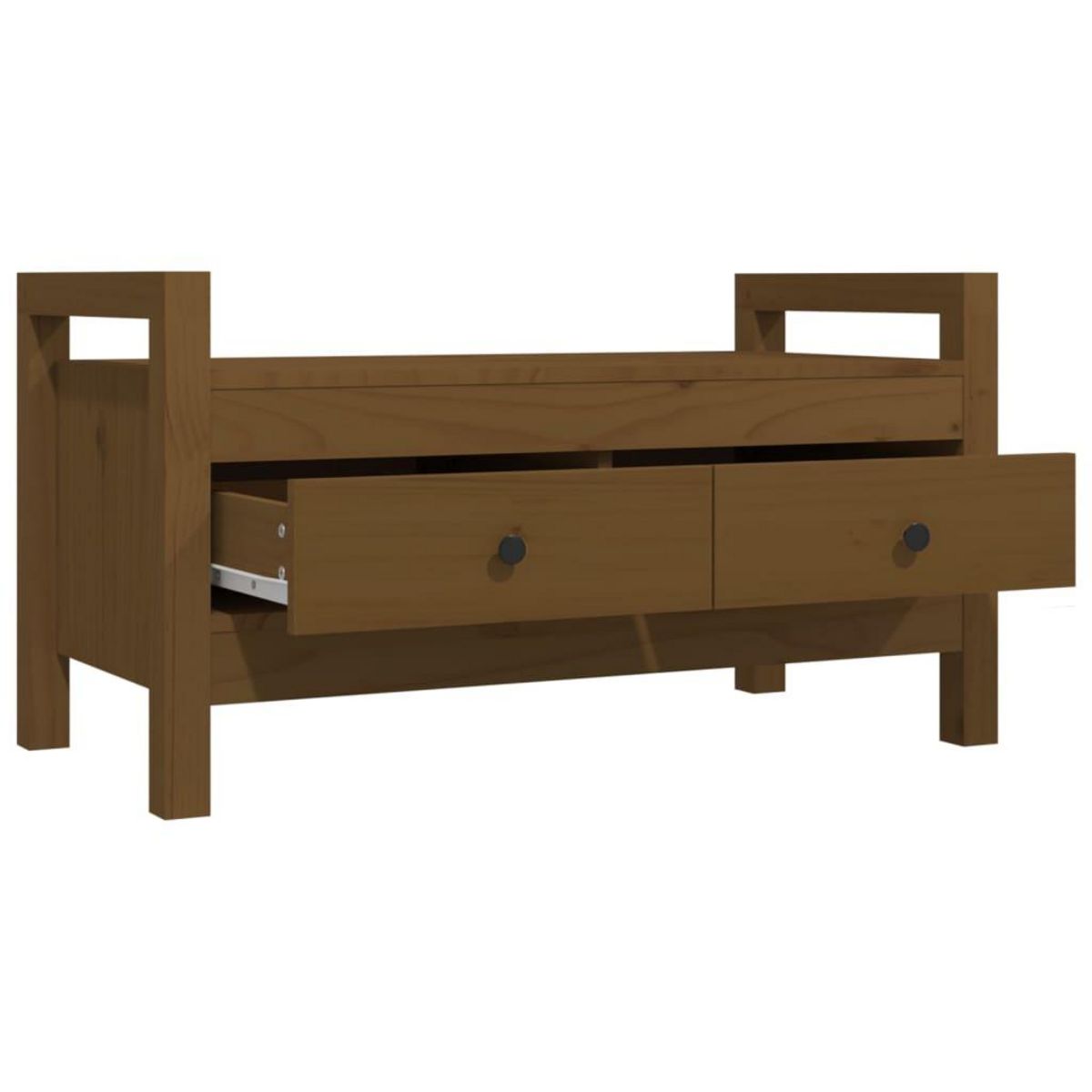 VIDAXL Banc d'entree Marron miel 80x40x43 cm Bois de pin massif