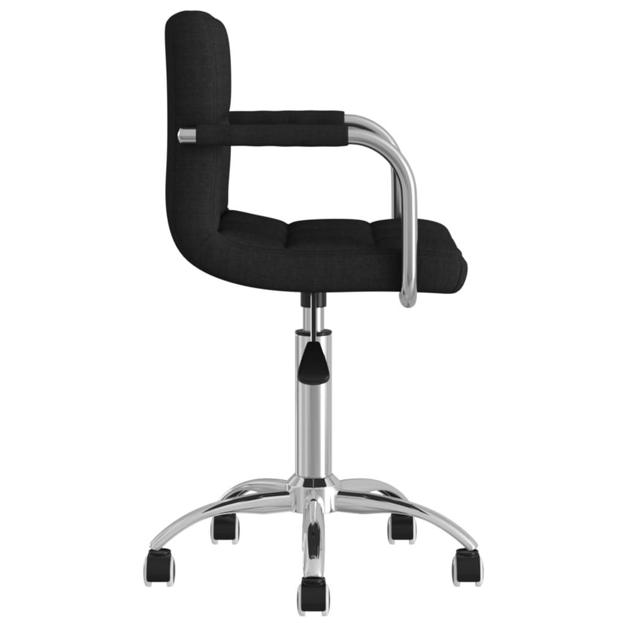 Voir la diapositive 3 : VIDAXL Chaise pivotante de salle a manger Noir Tissu