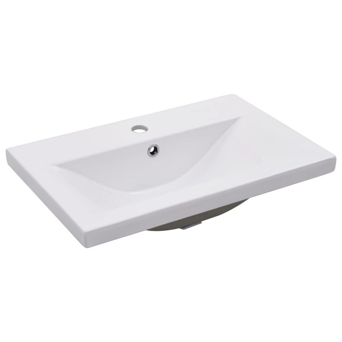 VIDAXL Lavabo encastre 61 x 39,5 x 18,5 cm Ceramique Blanc