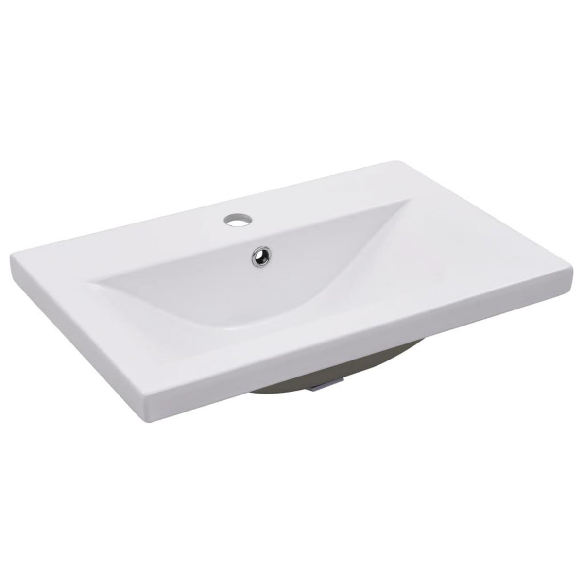 VIDAXL Lavabo encastre 61 x 39,5 x 18,5 cm Ceramique Blanc