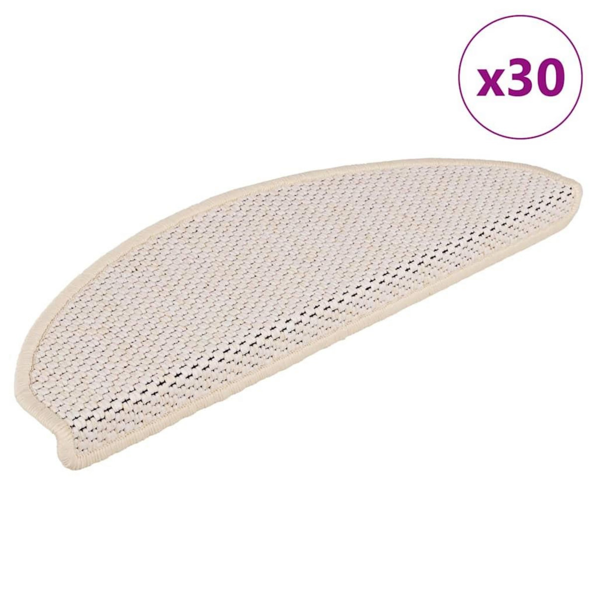 VIDAXL Tapis d'escalier autocollants 30 pcs 65x21x4 cm berbere