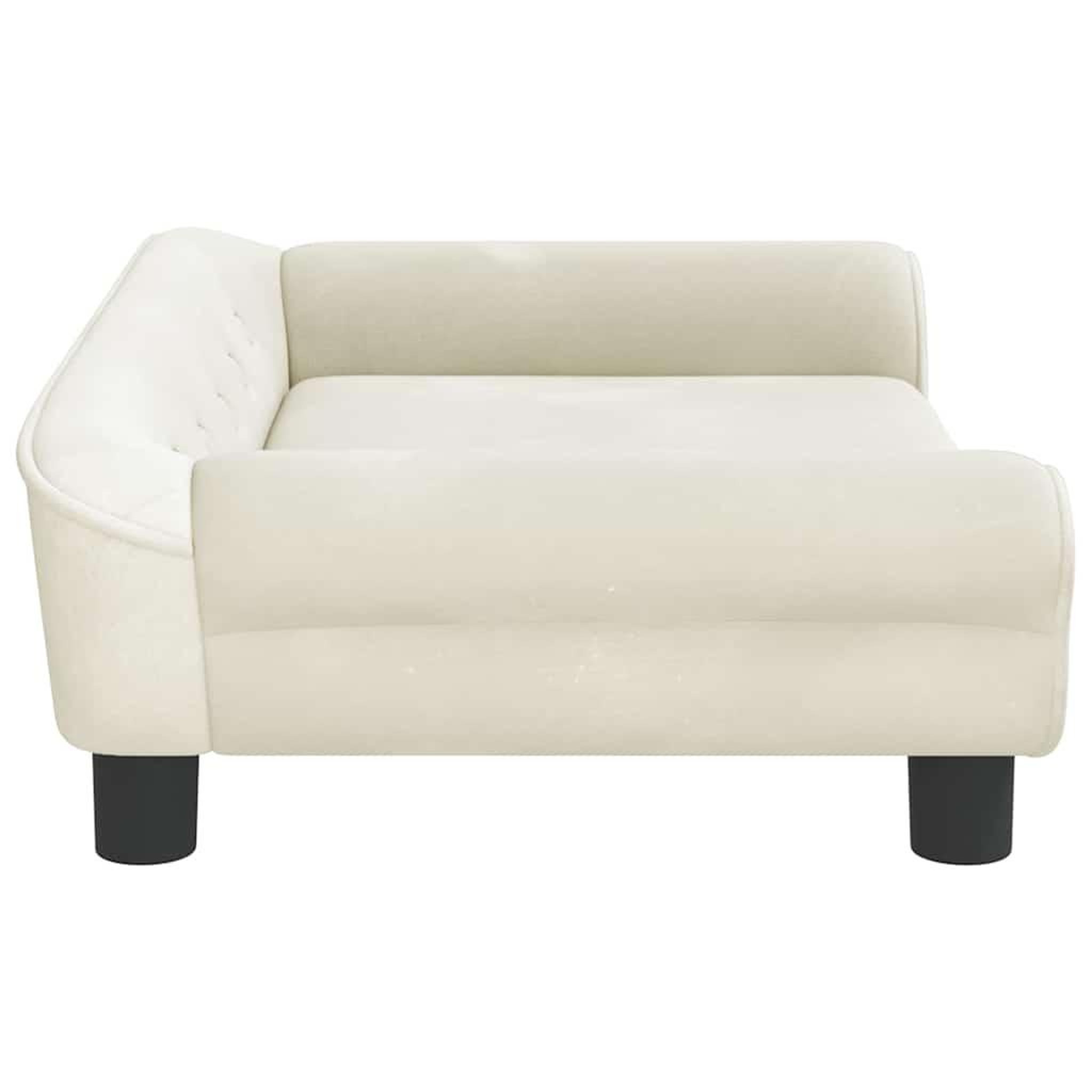 Voir la diapositive 4 : VIDAXL Lit pour chien creme 70x48x22 cm velours