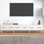 VIDAXL Meuble TV Blanc brillant 150x34,5x30 cm Bois d'ingenierie