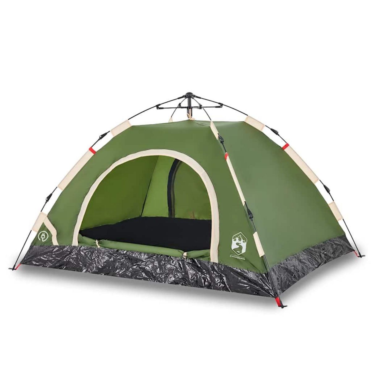 VIDAXL Tente de camping 4 personnes vert liberation rapide