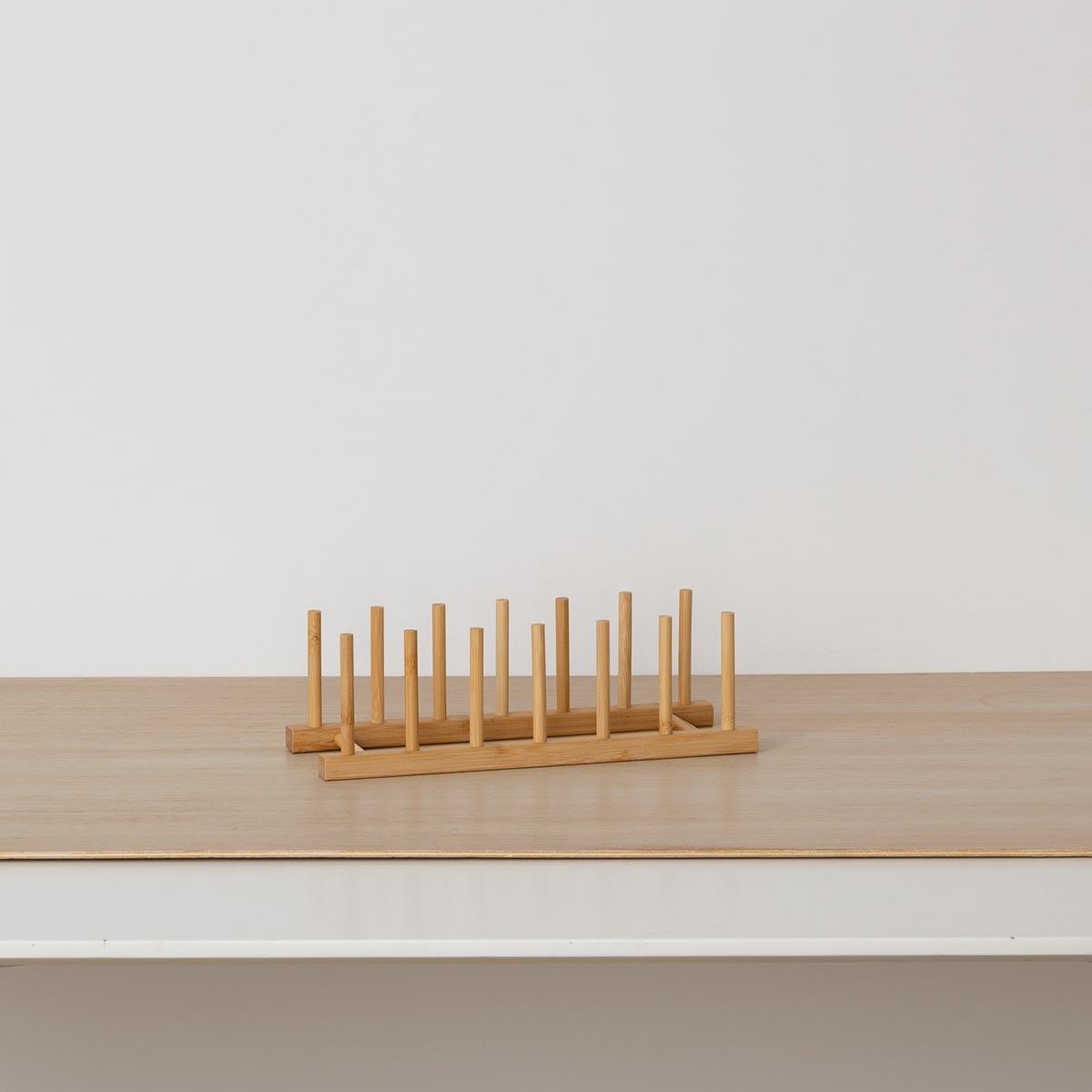 Voir la diapositive 2 : FIVE Rack de rangement 6 assiettes  bambou  30cm naturel