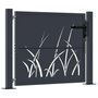 Voir la diapositive 2 : VIDAXL Portail de jardin anthracite 105x105cm acier conception d'herbe