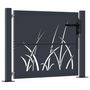 Voir la diapositive 2 : VIDAXL Portail de jardin anthracite 105x105cm acier conception d'herbe