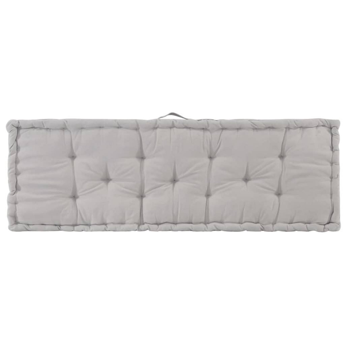 VIDAXL Coussin de plancher de palette Coton 120x40x7 cm Gris