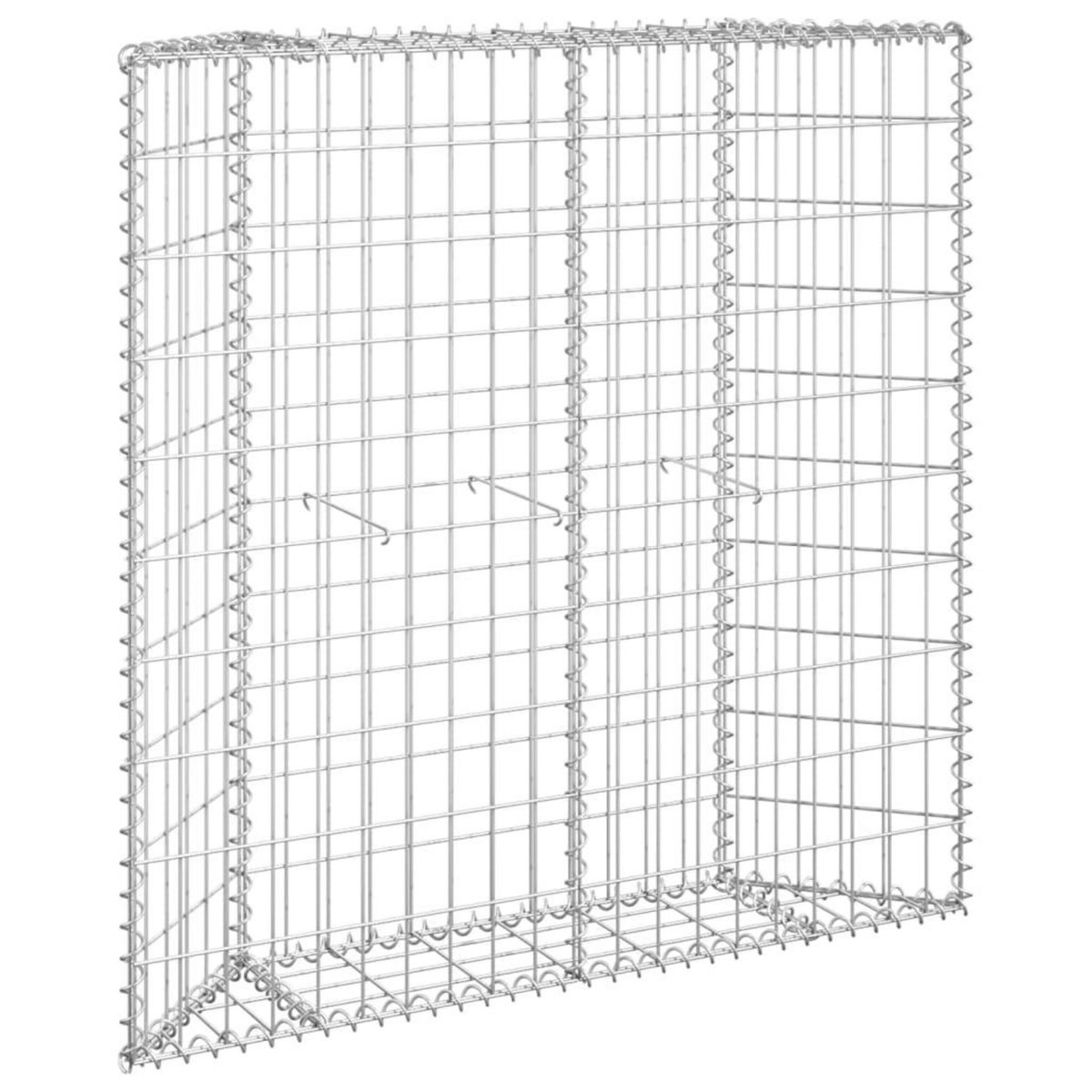 VIDAXL Lit sureleve a gabion en trapeze Acier galvanise 100x20x100 cm