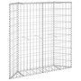 Voir la diapositive 2 : VIDAXL Lit sureleve a gabion en trapeze Acier galvanise 100x20x100 cm