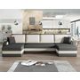 Voir la diapositive 1 : BEST MOBILIER Valos - canapé panoramique en u - 7 places - convertible avec coffre - en velours