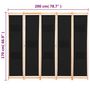 Voir la diapositive 6 : VIDAXL Cloison de separation 5 panneaux Noir 200 x 170 x 4 cm Tissu