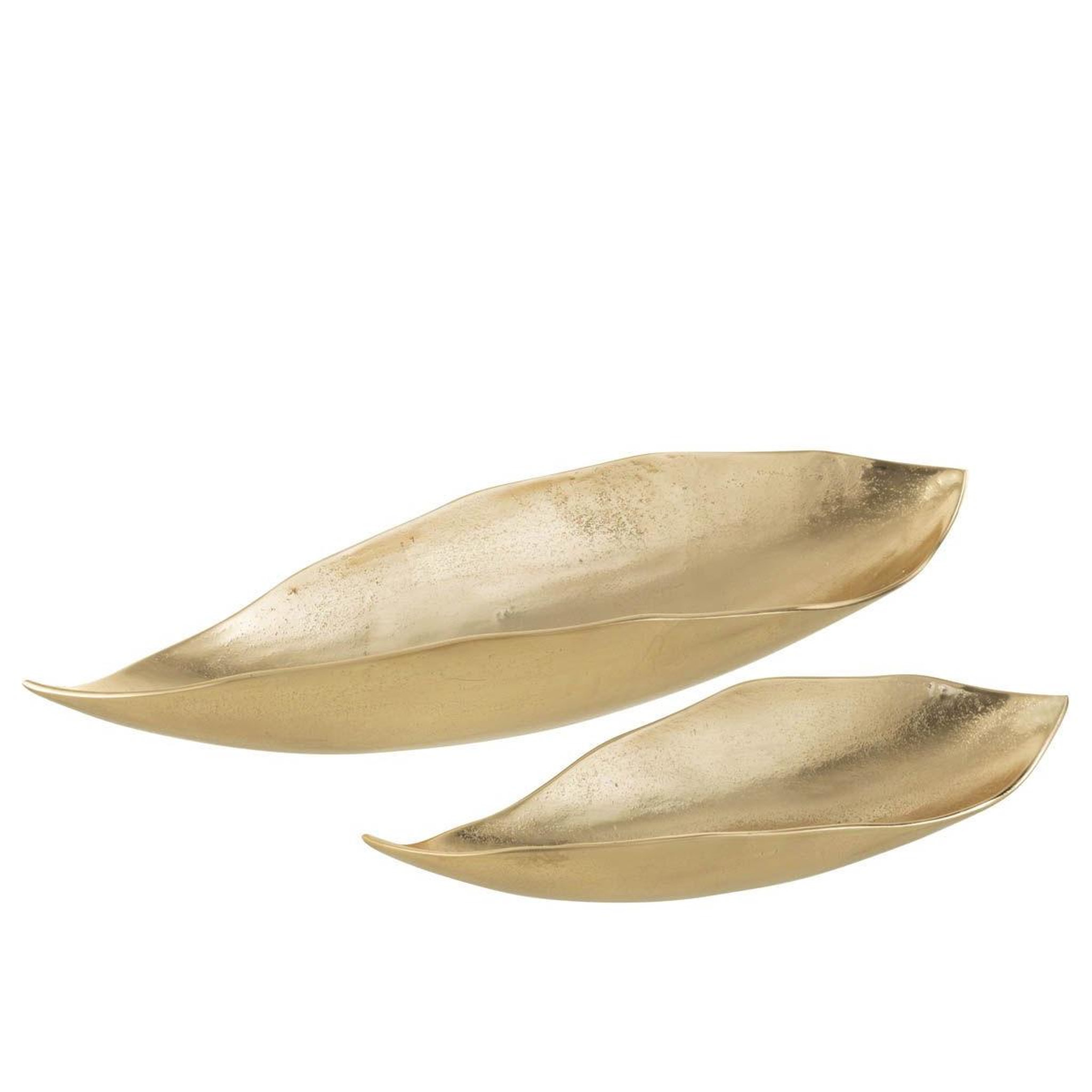Voir la diapositive 2 : J-LINE Vide-Poche Design Feuille  John  34cm Or