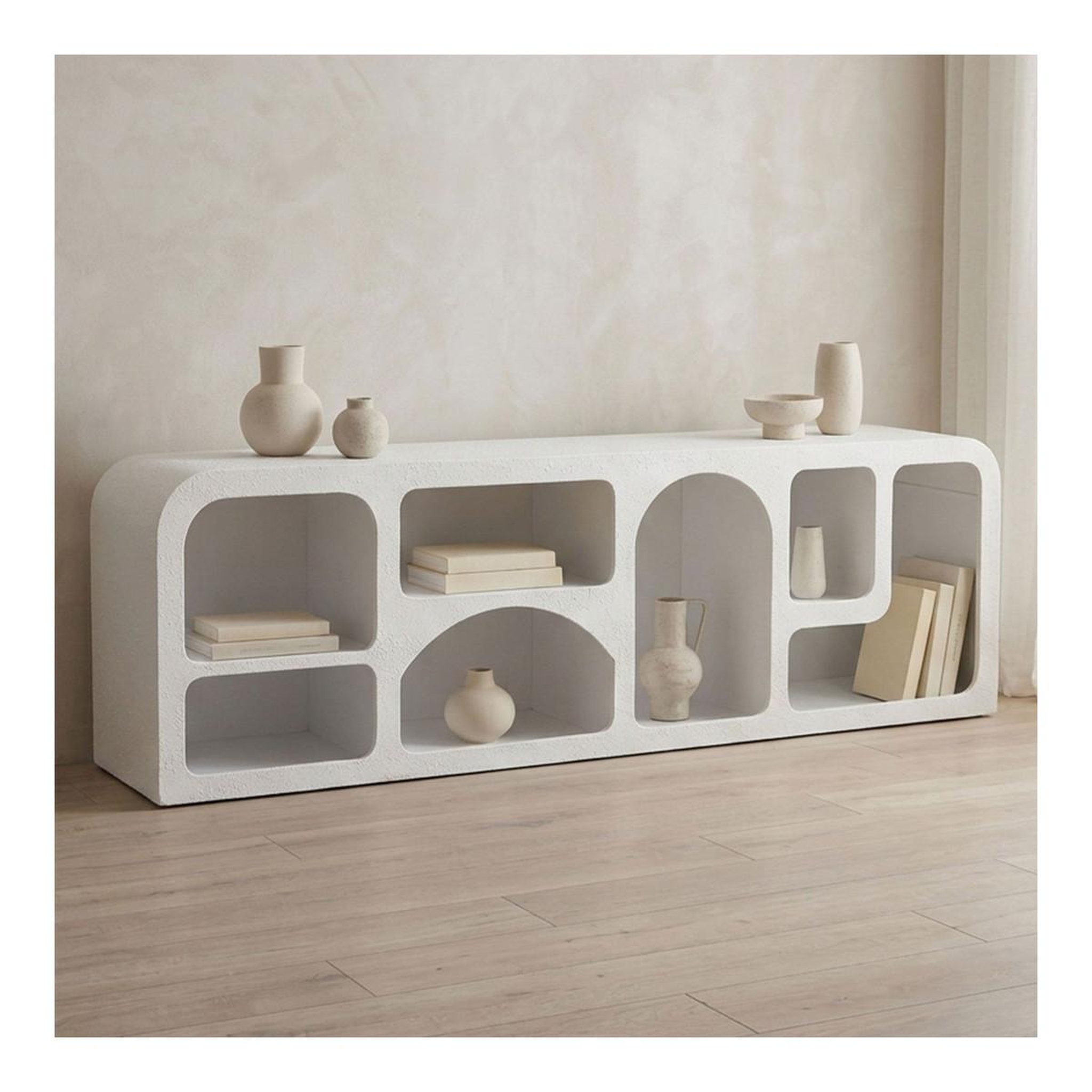Voir la diapositive 5 : Paris Prix Meuble tv design  troglodyte  160cm blanc