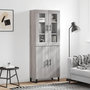 Voir la diapositive 1 : VIDAXL Buffet haut Sonoma gris 69,5x34x180 cm Bois d'ingenierie