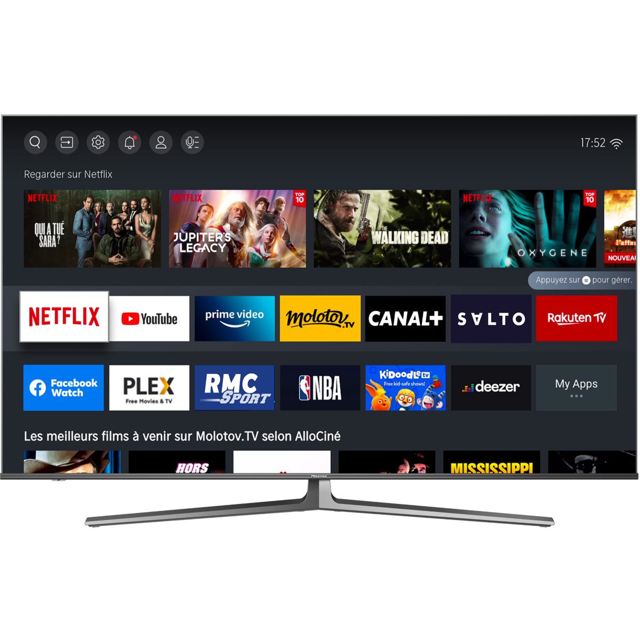 Voir la diapositive 4 : Hisense TV QLED 65U8GQ