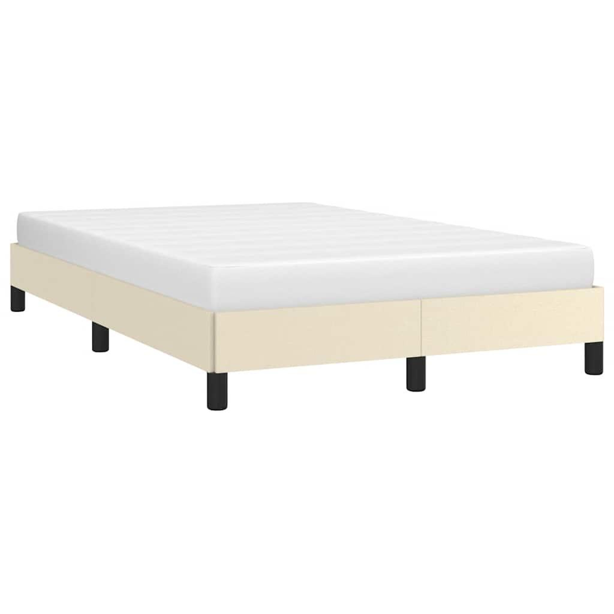 Voir la diapositive 4 : VIDAXL Cadre de lit sans matelas creme 120x190 cm similicuir