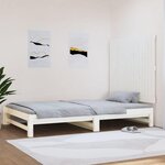 VIDAXL Tete de lit murale Blanc 108x3x90 cm Bois massif de pin