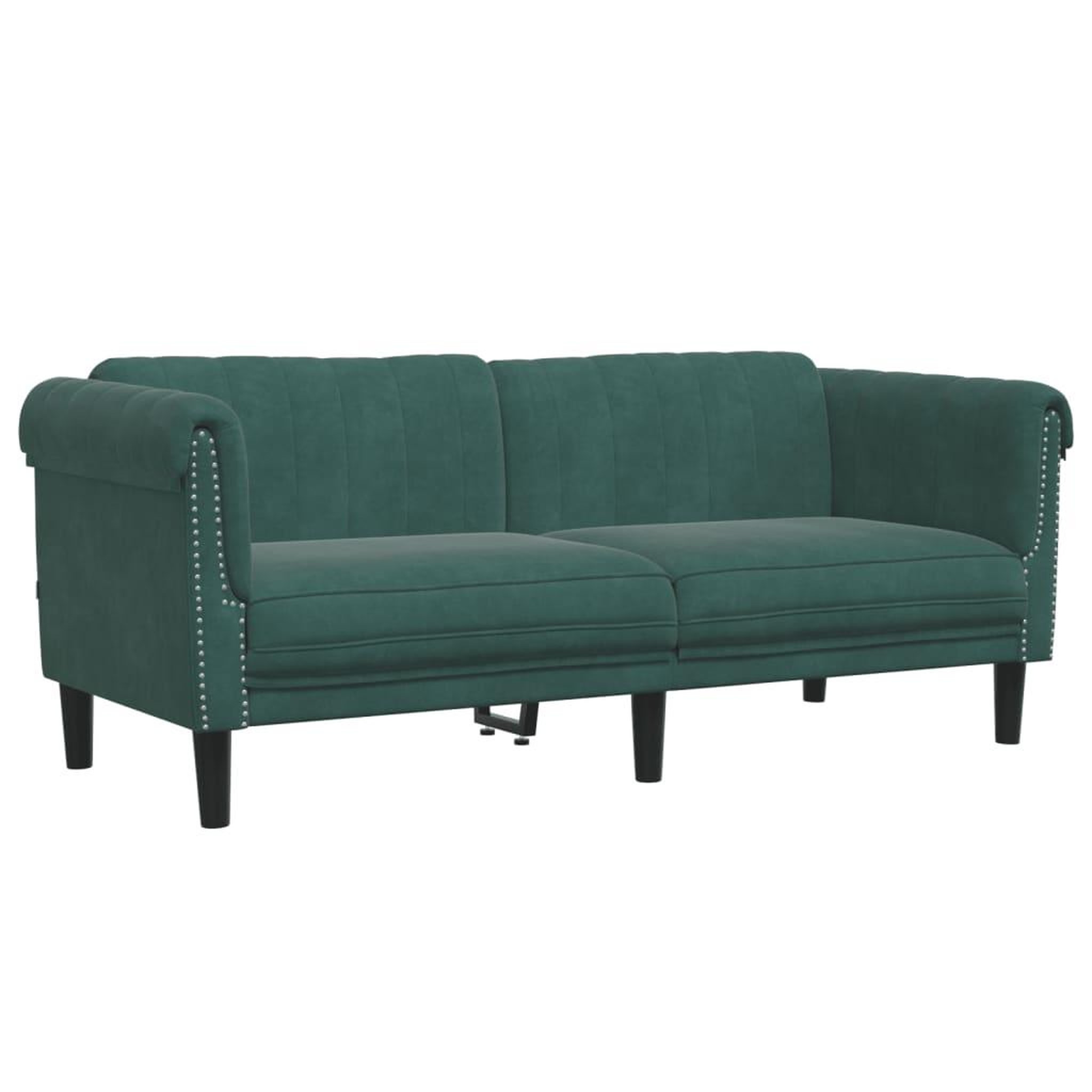Voir la diapositive 4 : VIDAXL Ensemble de canapes 2 pcs vert fonce velours