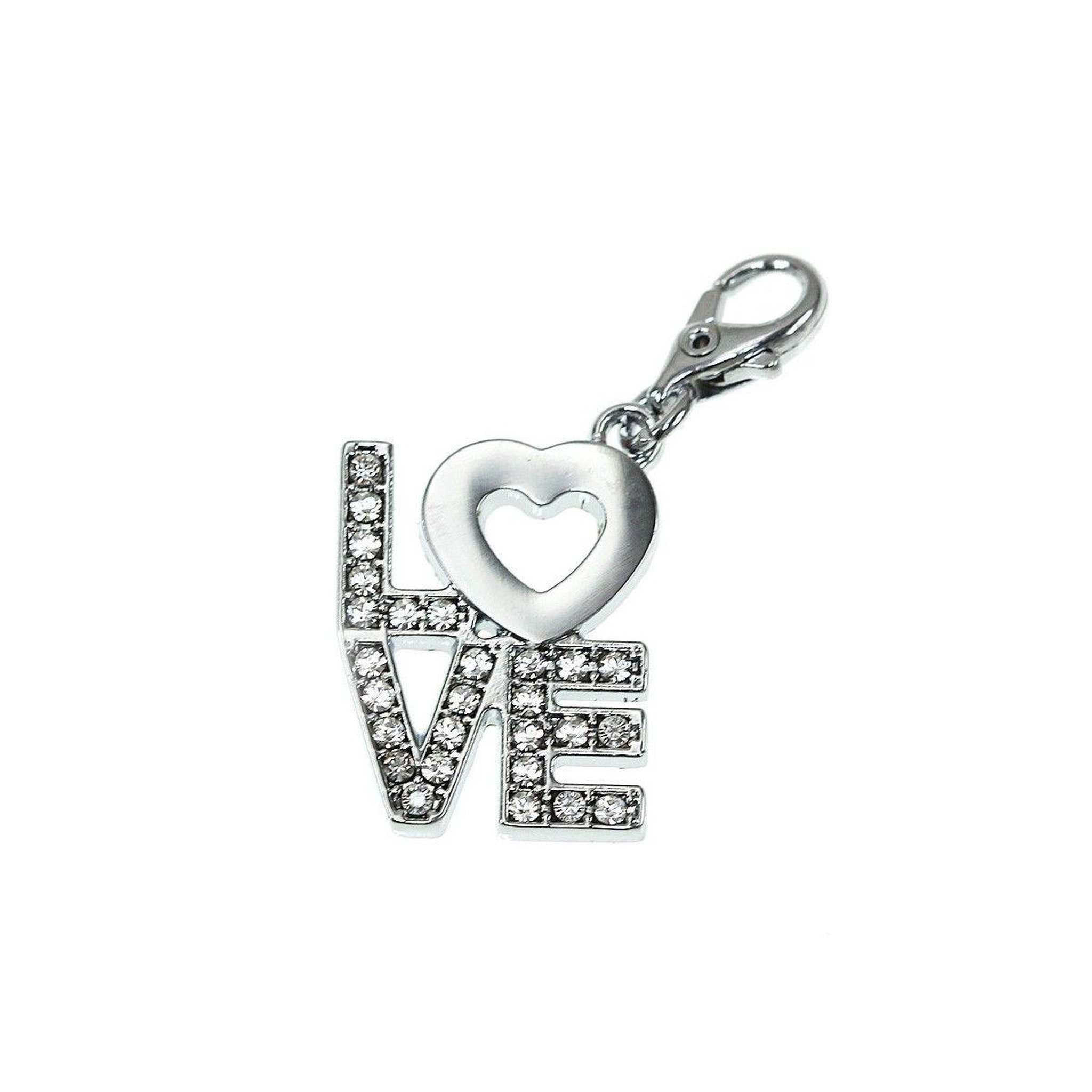 SC CRYSTAL Charm LOVE SC Crystal orné de Cristaux scintillants