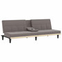 Voir la diapositive 5 : VIDAXL Canape-lit avec porte-gobelets taupe tissu