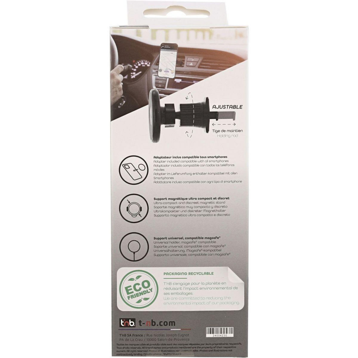 TNB Support smartphone Magsafe pour grille d'aération noir